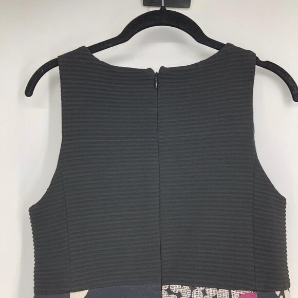 Desigual by C. Lacroix “Sheila” Black Multicolor Sleeveless Sheath Midi Dress ~M - Picture 10 of 16